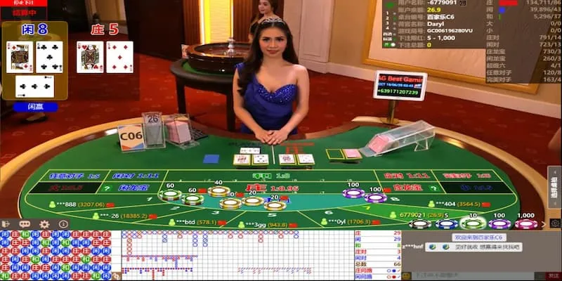 Bàn cược Baccarat hiện đại tại Asia Gaming 