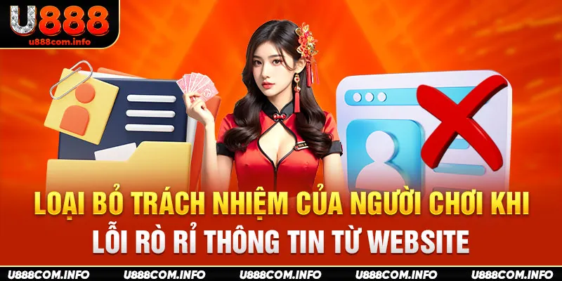 Loại bỏ trách nhiệm của người chơi khi lỗi rò rỉ thông tin từ website